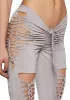 Crossfade Shredded Leggings - Ecru sold by Dolls Kill