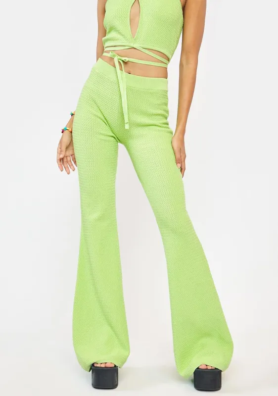 Zig Zag Knit Flares sold by Dolls Kill