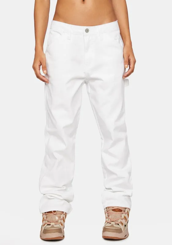 White Carpenter Pants sold by Dolls Kill