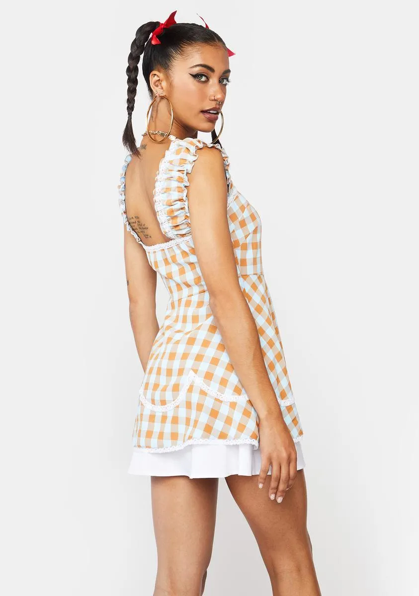 Sunset Chaser Gingham Mini Dress sold by Dolls Kill product image thumbnail 4