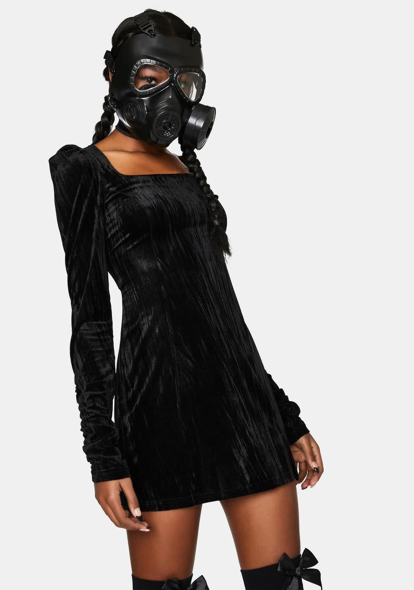 Textured Velvet Square Hip Dress sold by Dolls Kill product image thumbnail 2