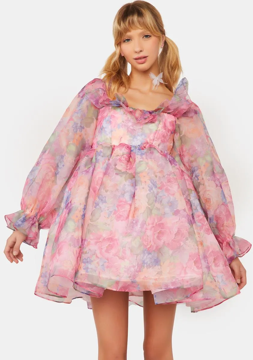 Fancy Colorful Floral Dress sold by Dolls Kill