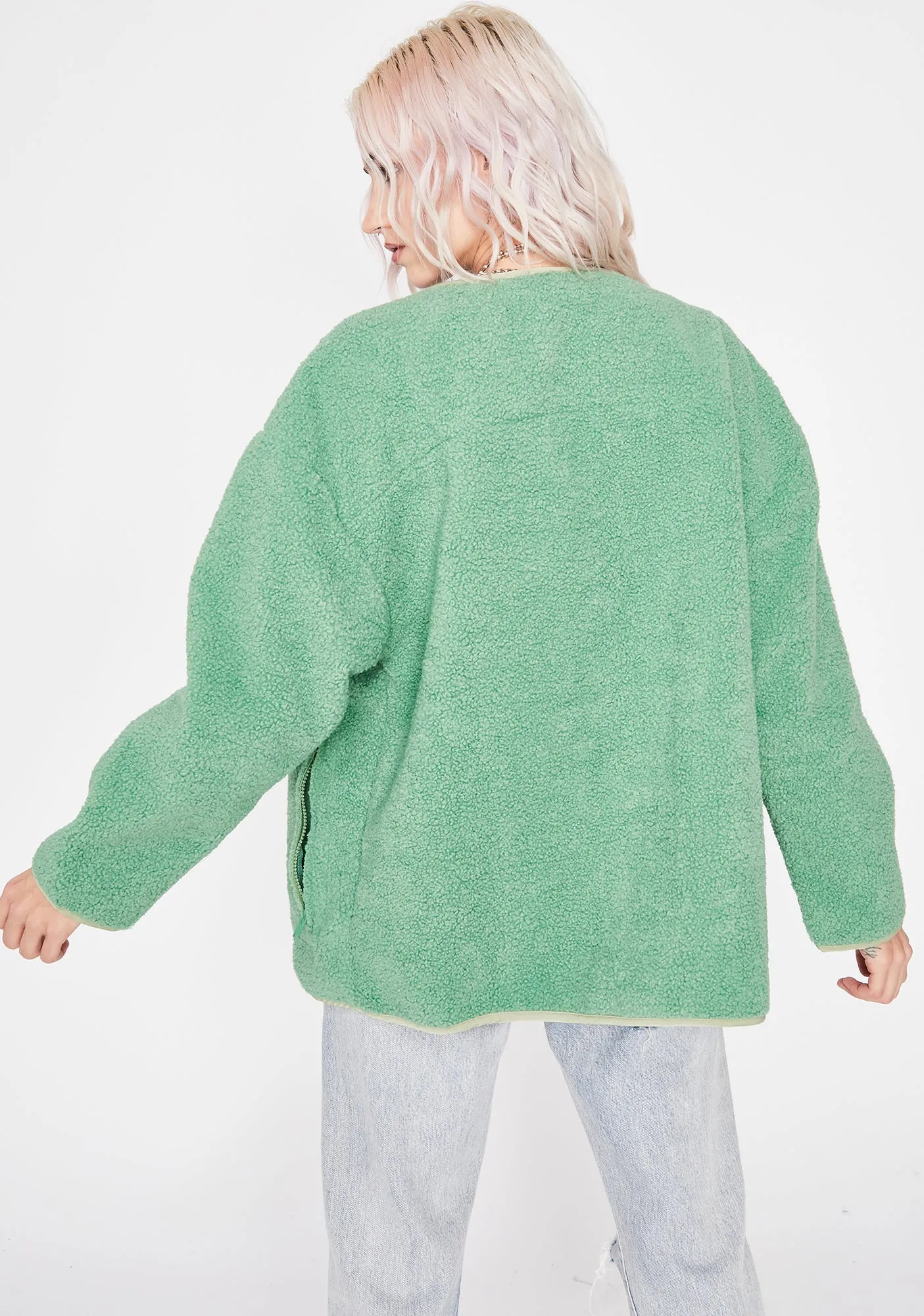 Fluff Off Sherpa Jacket sold by Dolls Kill product image thumbnail 4