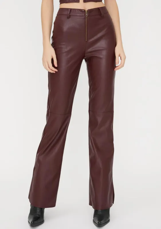 Romy Vegan Leather Pants sold by Dolls Kill