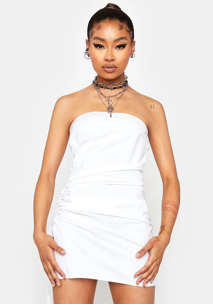 Only You Ruched Mini Dress sold by Dolls Kill