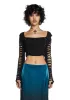 Alternative Spells Long Sleeve Top - Black sold by Dolls Kill