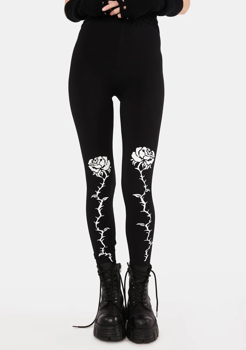Thorns & Roses Leggings sold by Dolls Kill