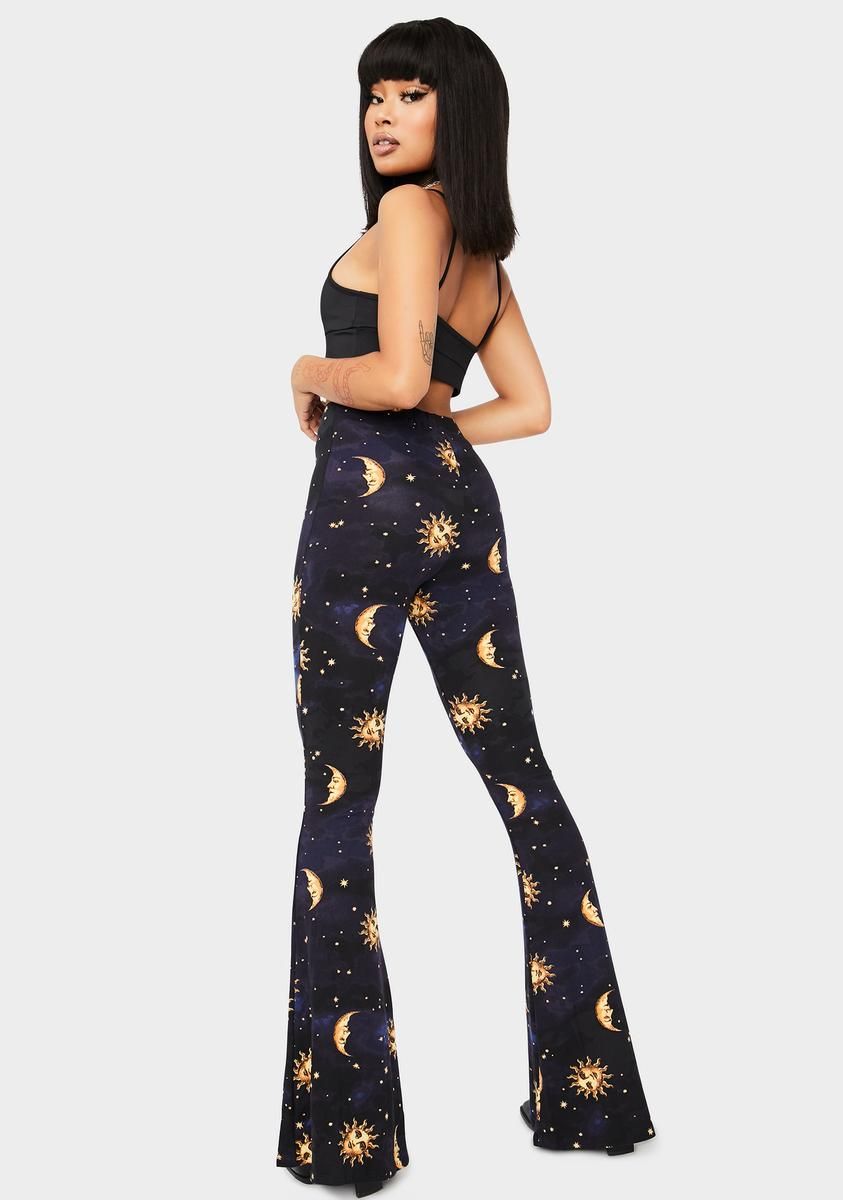Made Of Stardust Celestial Print Flare Pants sold by Dolls Kill product image thumbnail 4