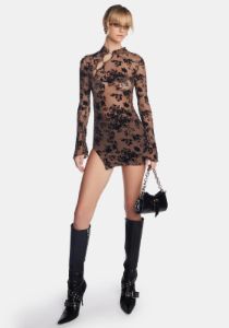 Chocolate Make A Move Mini Dress sold by Dolls Kill