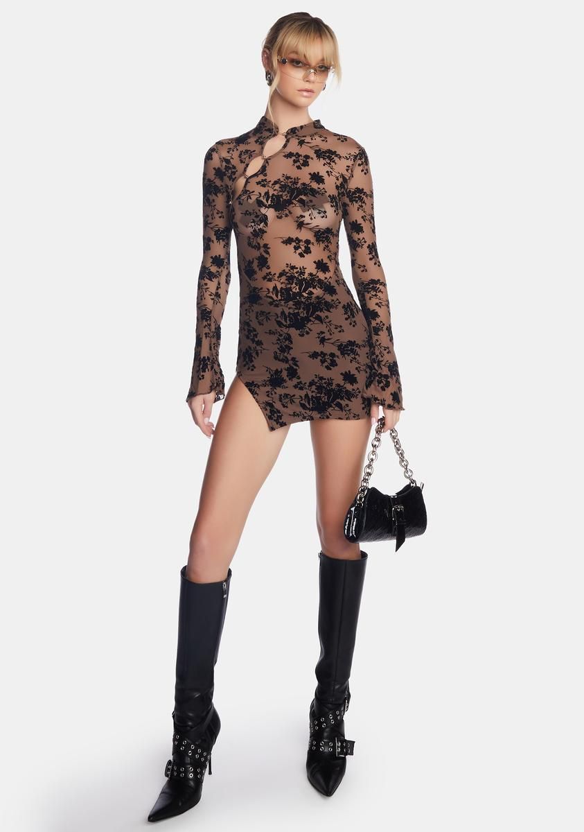 Chocolate Make A Move Mini Dress sold by Dolls Kill product image thumbnail 3