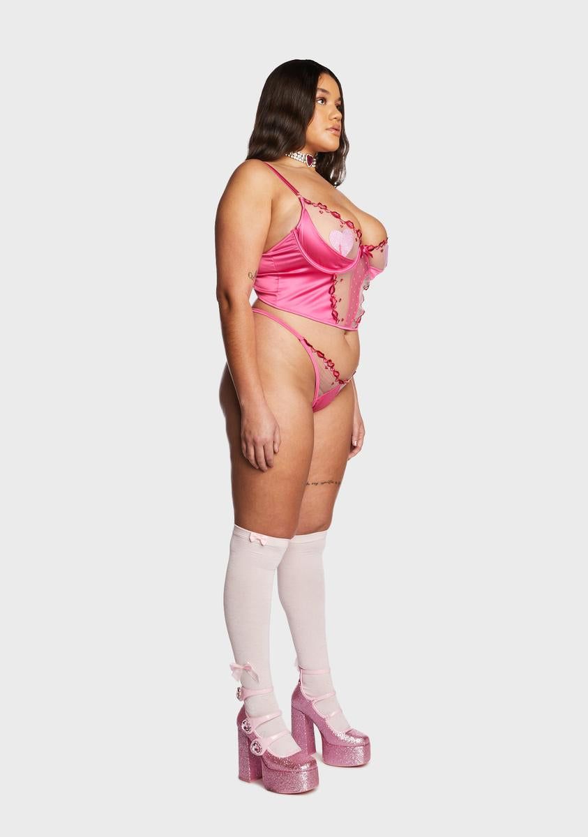 Plus Kiss And Tell Lingerie Set sold by Dolls Kill product image thumbnail 3