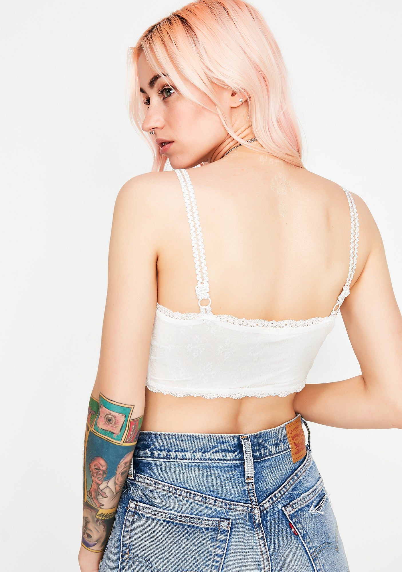 Wide Eyes Crop Top sold by Dolls Kill product image thumbnail 4