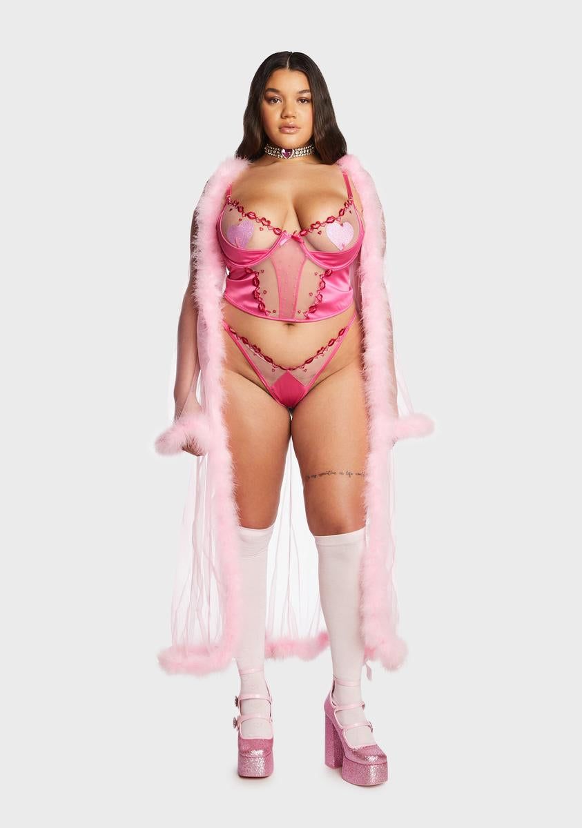 Plus Kiss And Tell Lingerie Set sold by Dolls Kill product image thumbnail 5