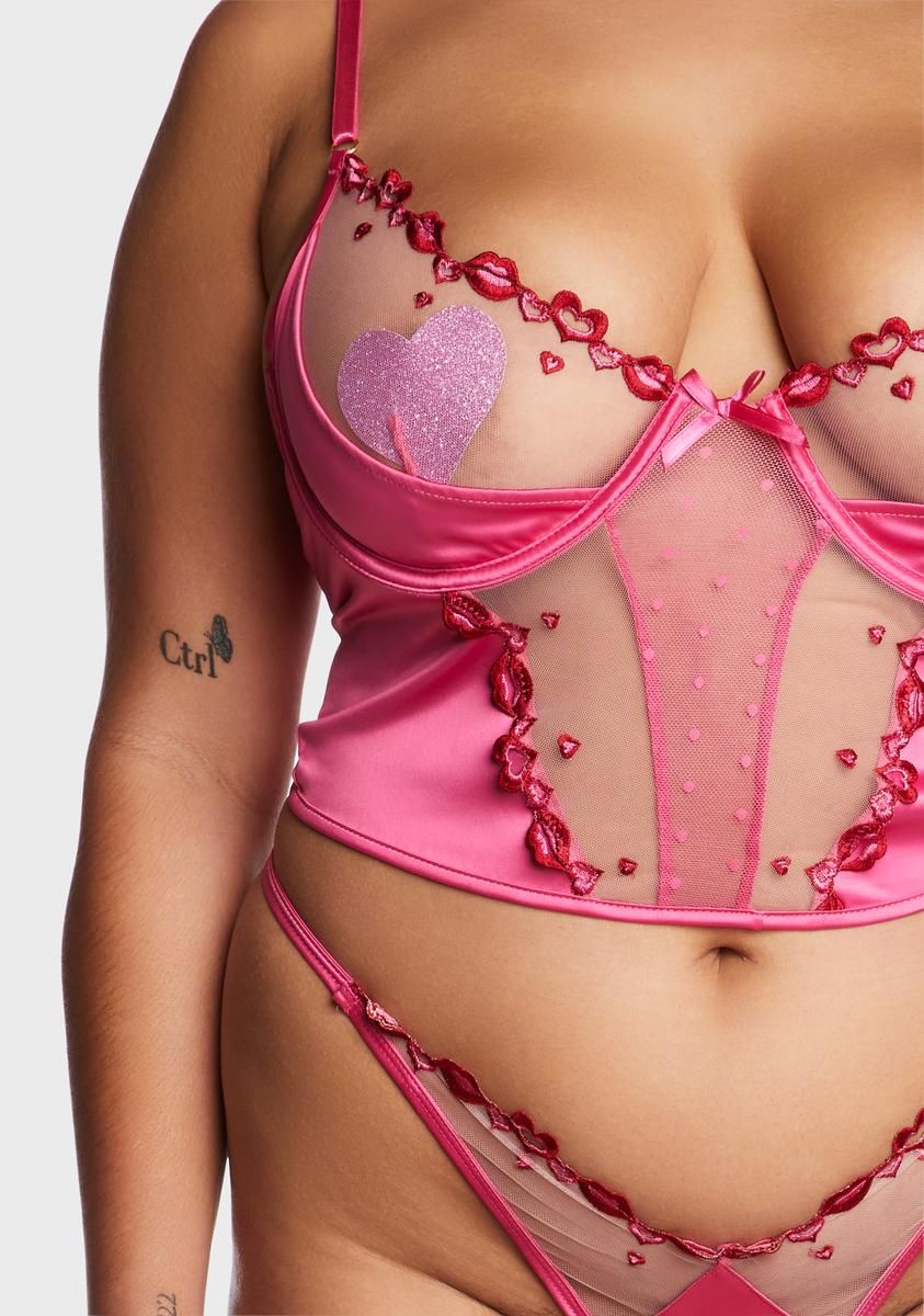 Plus Kiss And Tell Lingerie Set sold by Dolls Kill product image thumbnail 2