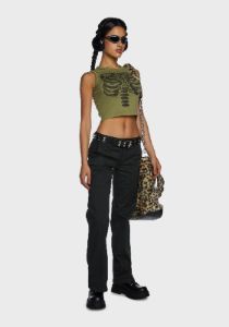 Eve Y2K Cargo Pants - Black sold by Dolls Kill