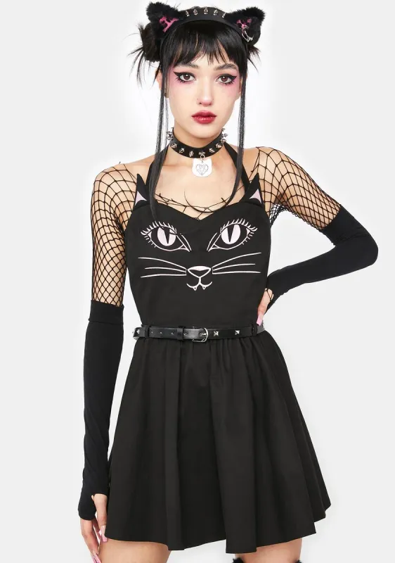 Here Kitty Mini Dress sold by Dolls Kill