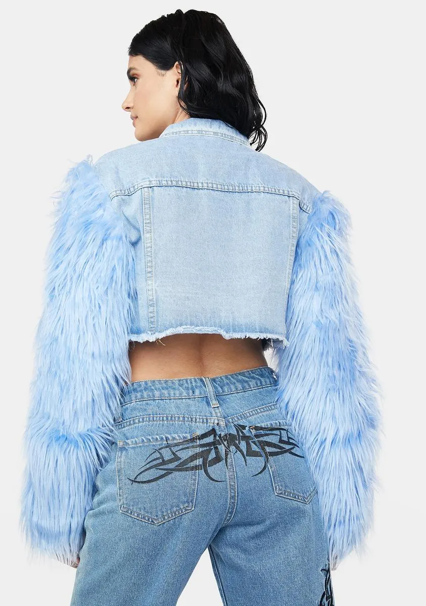 Full Of Moxie Cropped Denim Jacket sold by Dolls Kill product image thumbnail 4