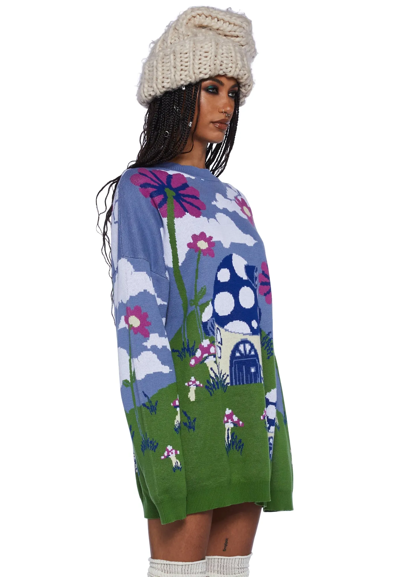 Magic Daze Knit Sweater - Light Blue sold by Dolls Kill product image thumbnail 3