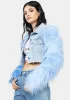 Full Of Moxie Cropped Denim Jacket sold by Dolls Kill