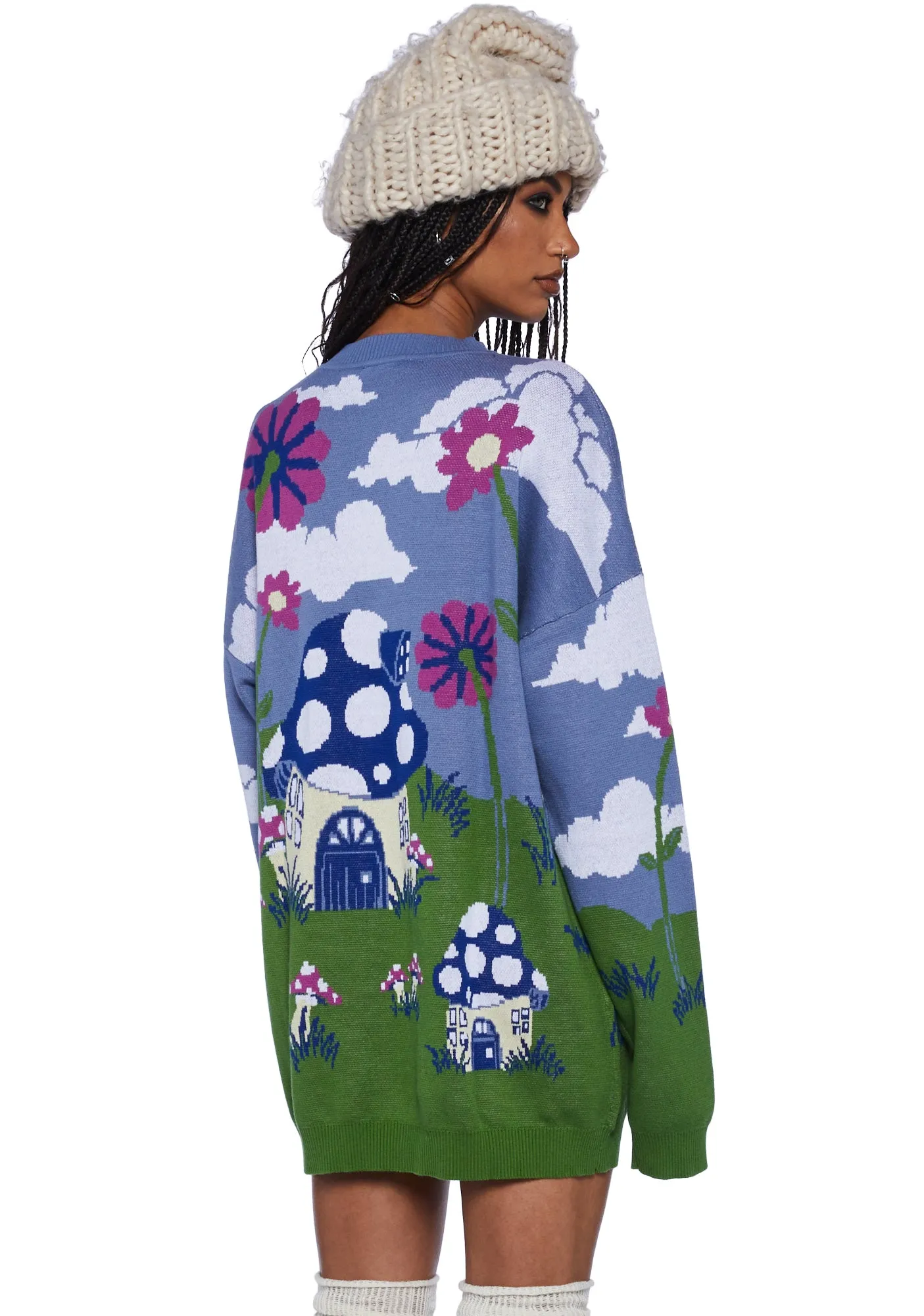 Magic Daze Knit Sweater - Light Blue sold by Dolls Kill product image thumbnail 4