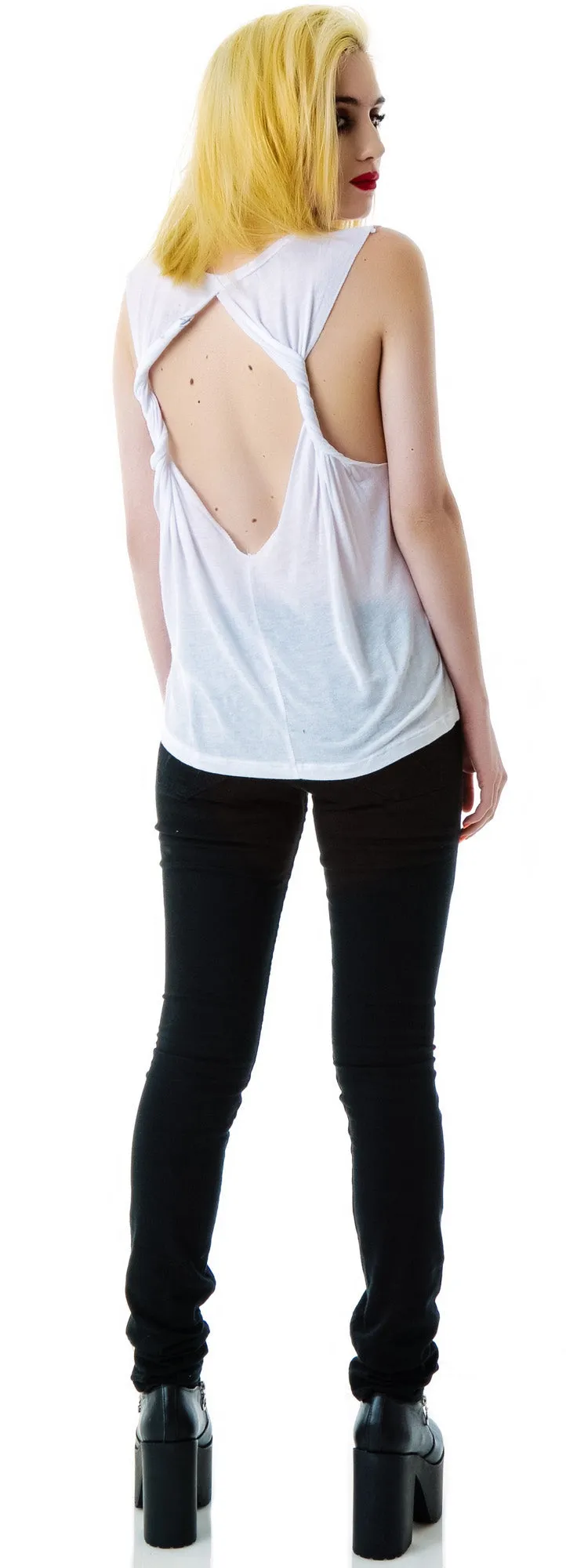 Big Skull Twist Back Moto Tank sold by Dolls Kill product image thumbnail 5