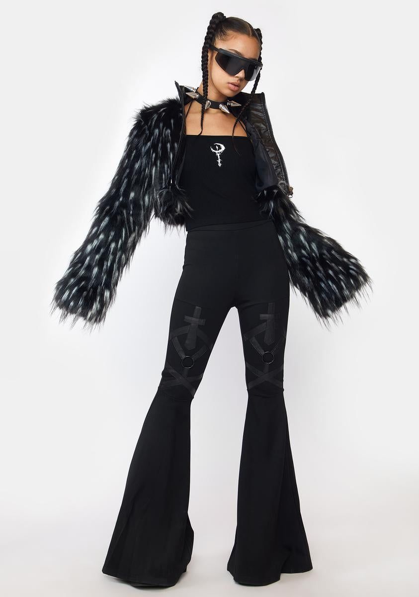 Goth Dark Plush Short Coat sold by Dolls Kill product image thumbnail 3