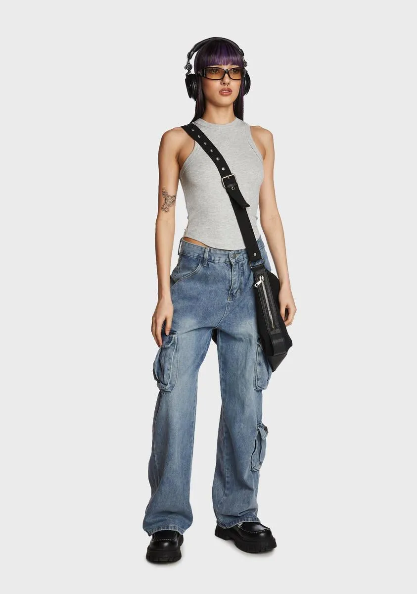 Hype Is Real Crop Tank - Gray sold by Dolls Kill product image thumbnail 5