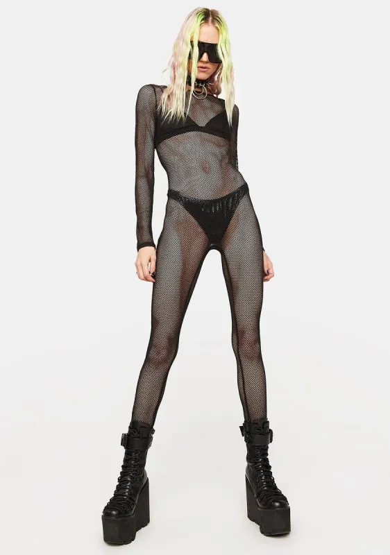 Can't Forgive U Fishnet Catsuit sold by Dolls Kill