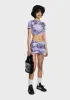 Zebra Ruched Mini Skirt sold by Dolls Kill