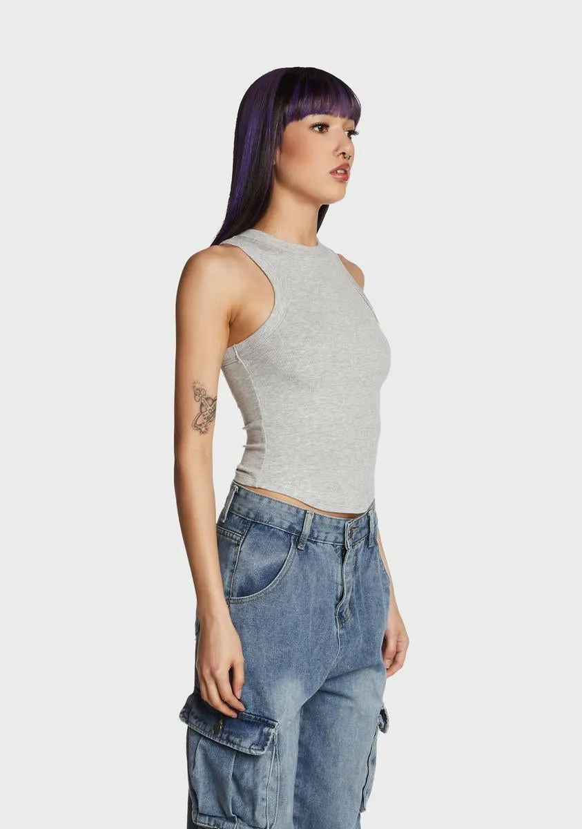 Hype Is Real Crop Tank - Gray sold by Dolls Kill product image thumbnail 3