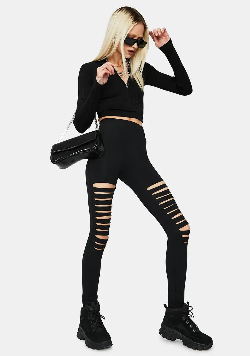 First Name Baddie Shredded Leggings sold by Dolls Kill product image thumbnail 2