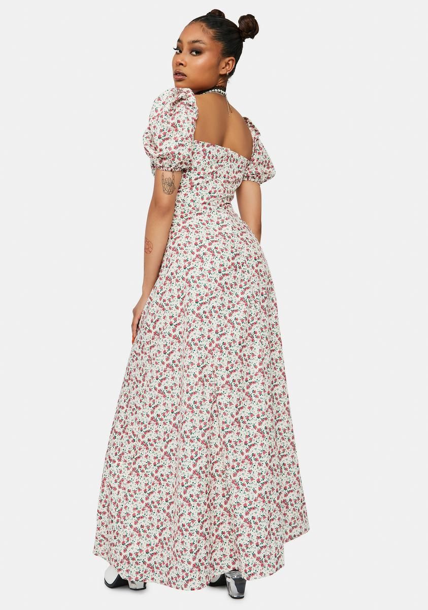 Sweet Nostalgic Nites Floral Maxi Sundress sold by Dolls Kill product image thumbnail 4