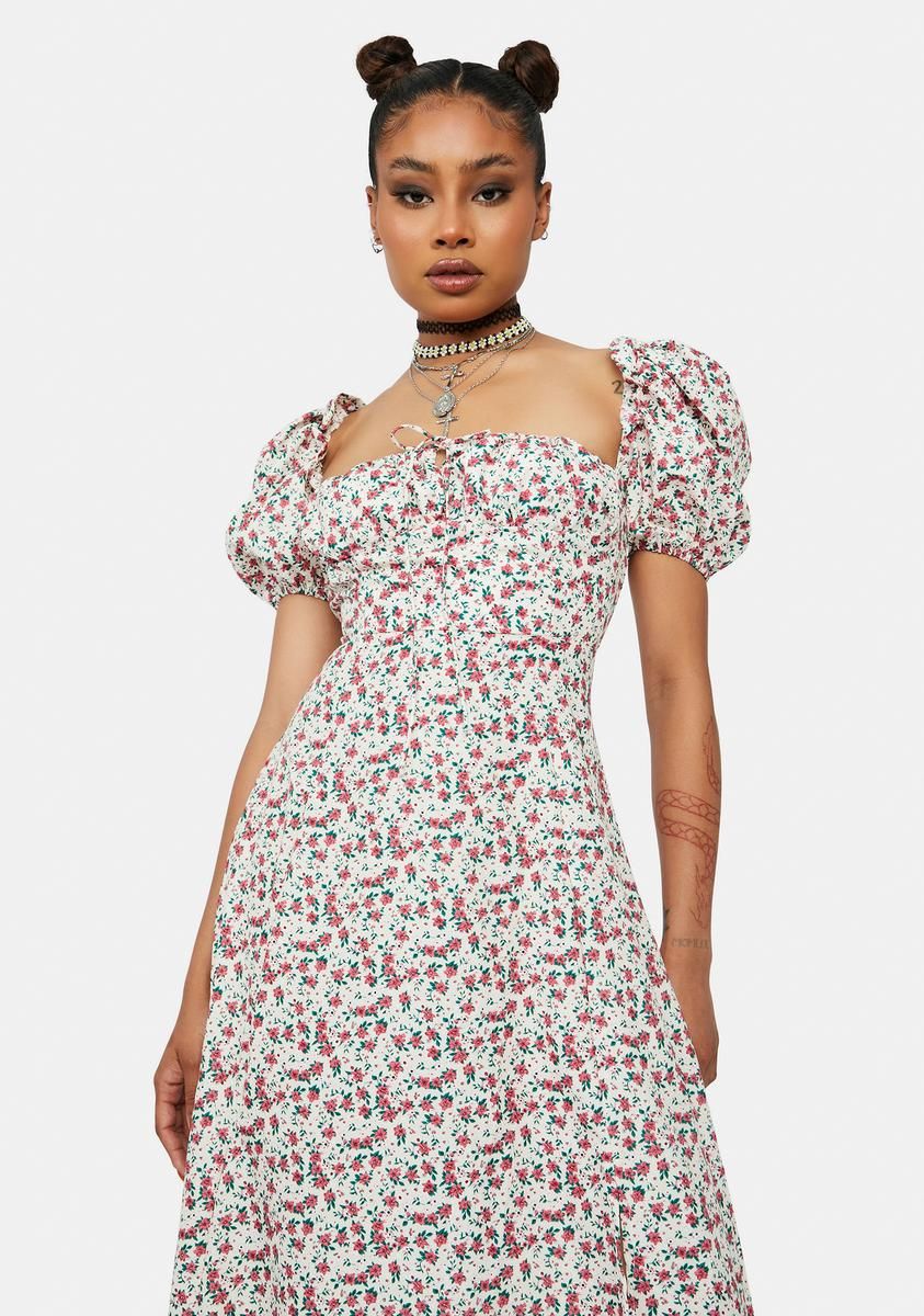 Sweet Nostalgic Nites Floral Maxi Sundress sold by Dolls Kill
