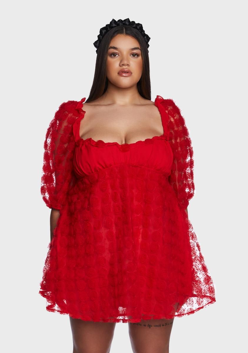 Plus Hannah Mini Dress sold by Dolls Kill