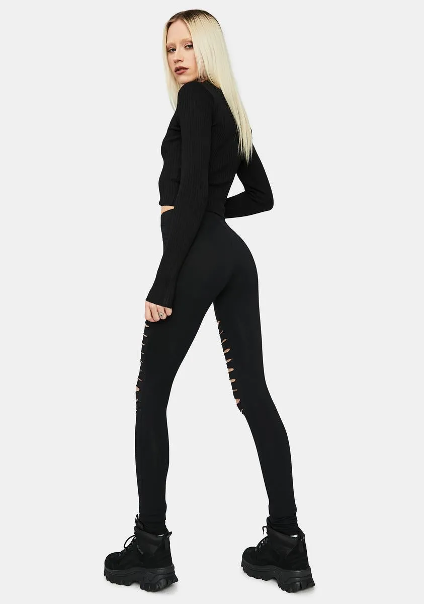 First Name Baddie Shredded Leggings sold by Dolls Kill product image thumbnail 4