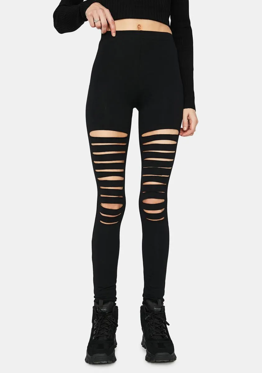 First Name Baddie Shredded Leggings sold by Dolls Kill