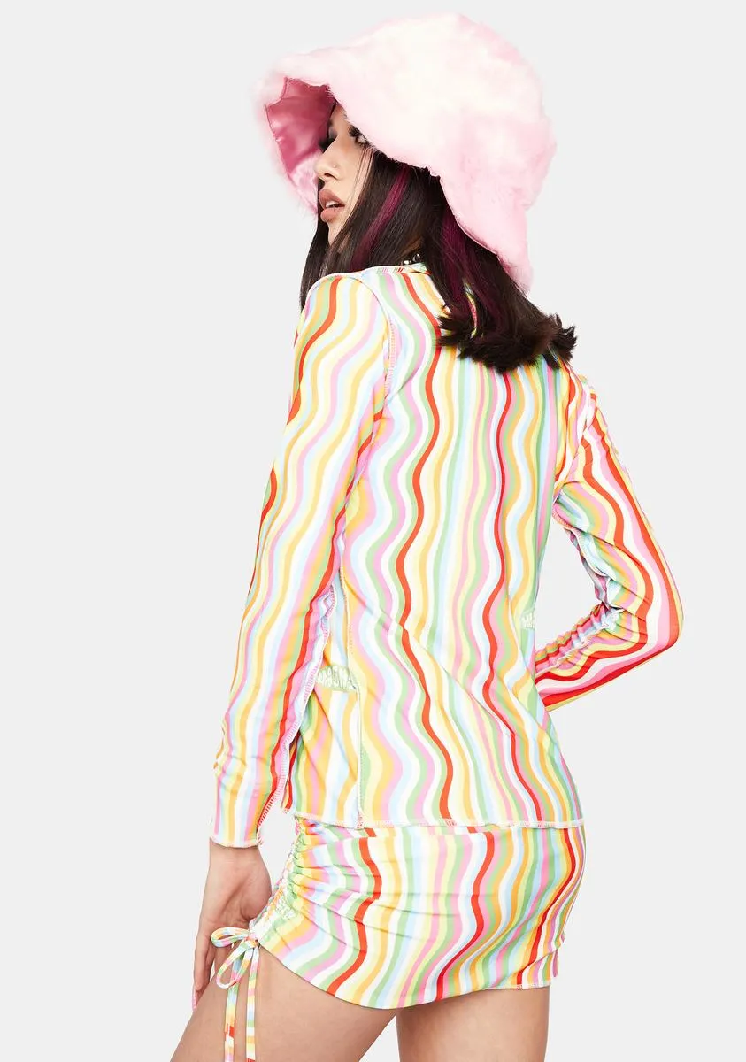 Rainbow Squiggly Shirt sold by Dolls Kill product image thumbnail 4