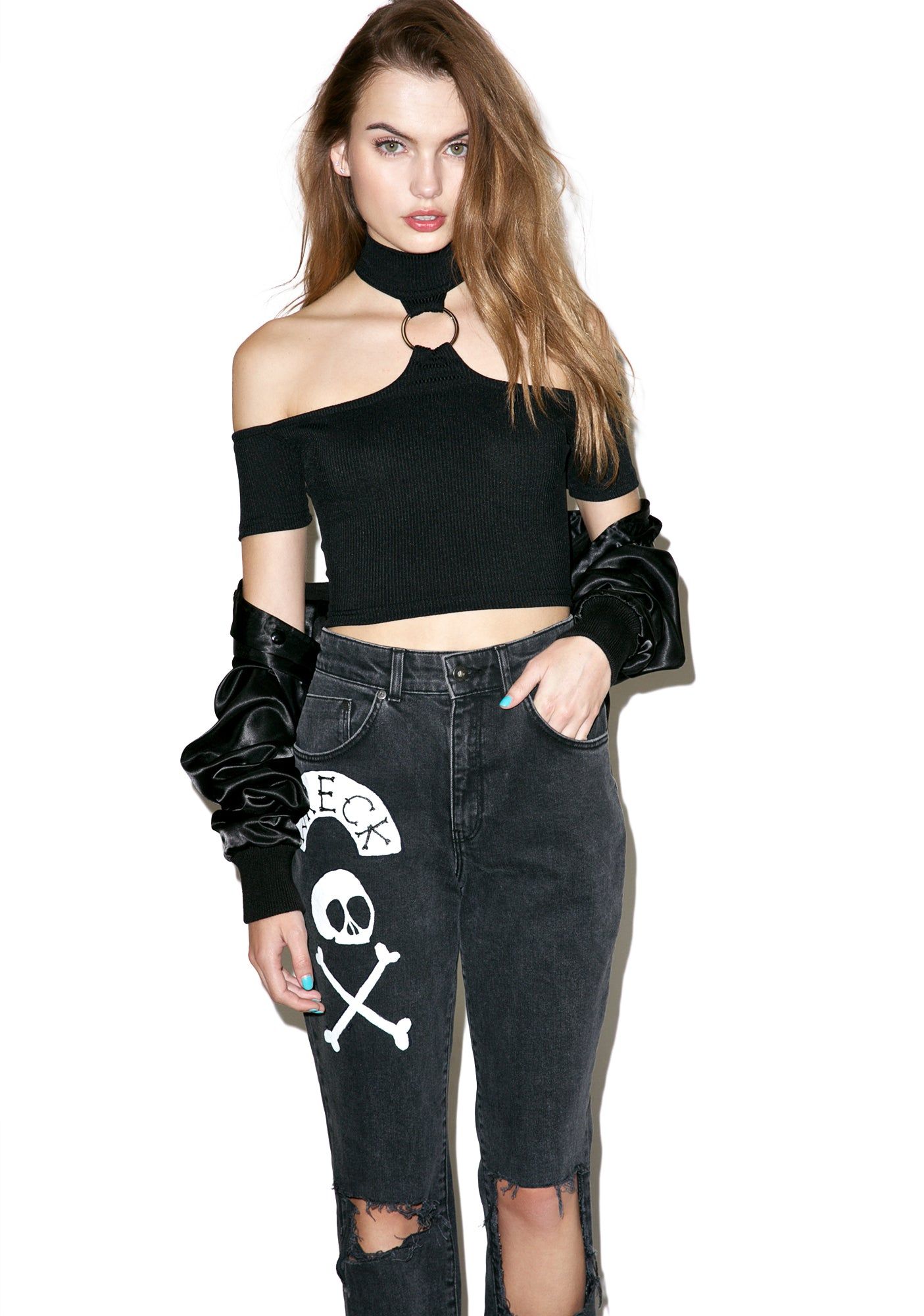 Widow Crop Top sold by Dolls Kill product image thumbnail 4