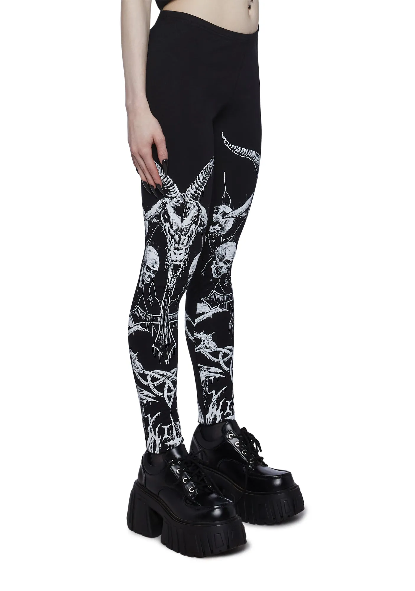 Lord Of Darkness Printed Leggings sold by Dolls Kill product image thumbnail 3
