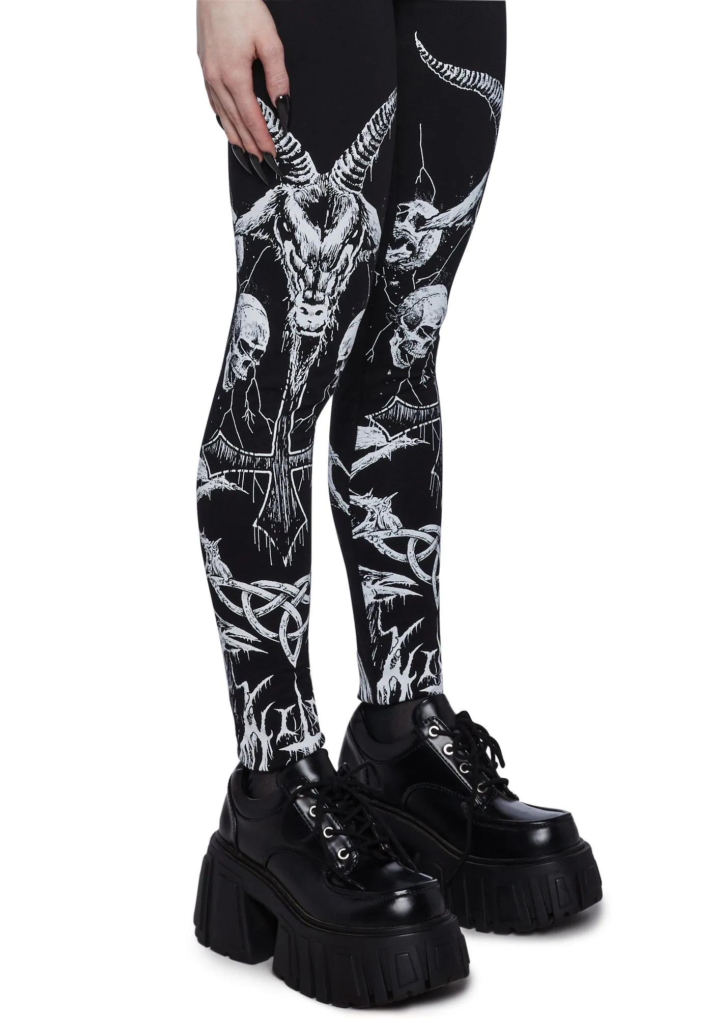 Lord Of Darkness Printed Leggings sold by Dolls Kill product image thumbnail 5