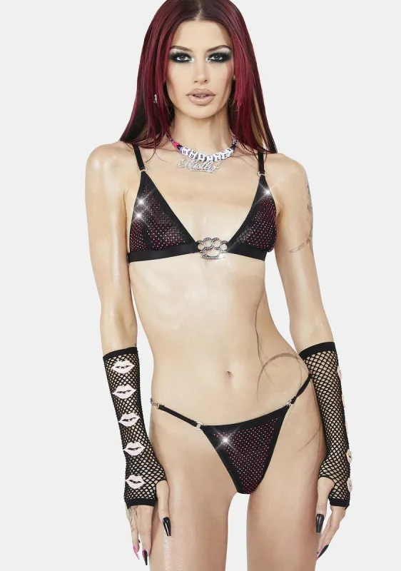Taboo Topics Lingerie Set sold by Dolls Kill