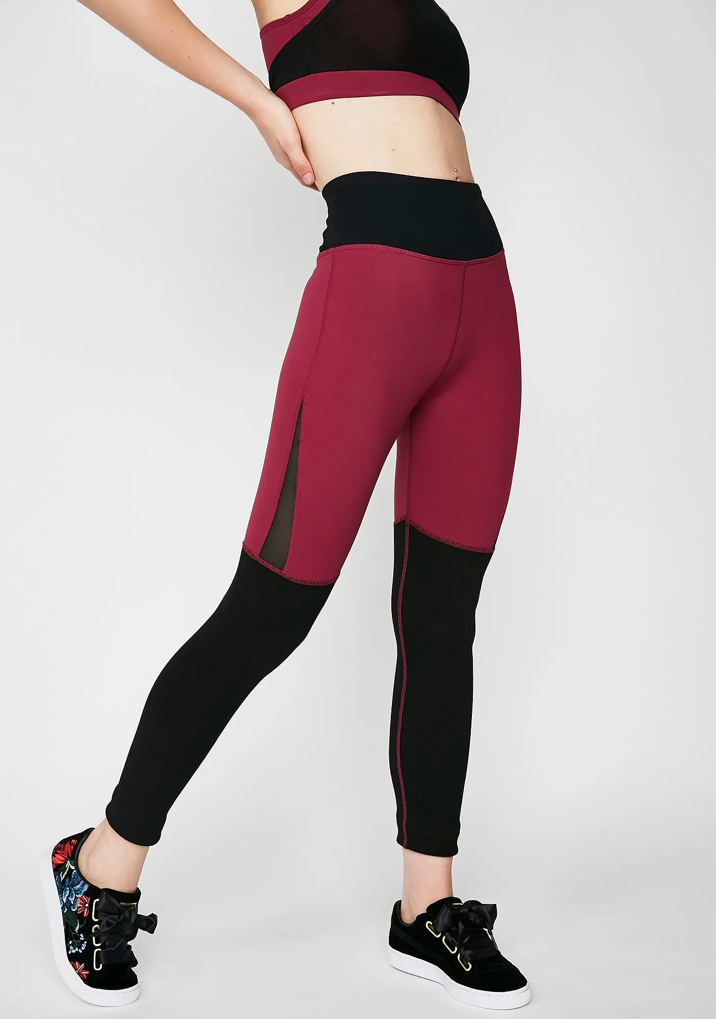 Merlot Over It Leggings sold by Dolls Kill product image thumbnail 3