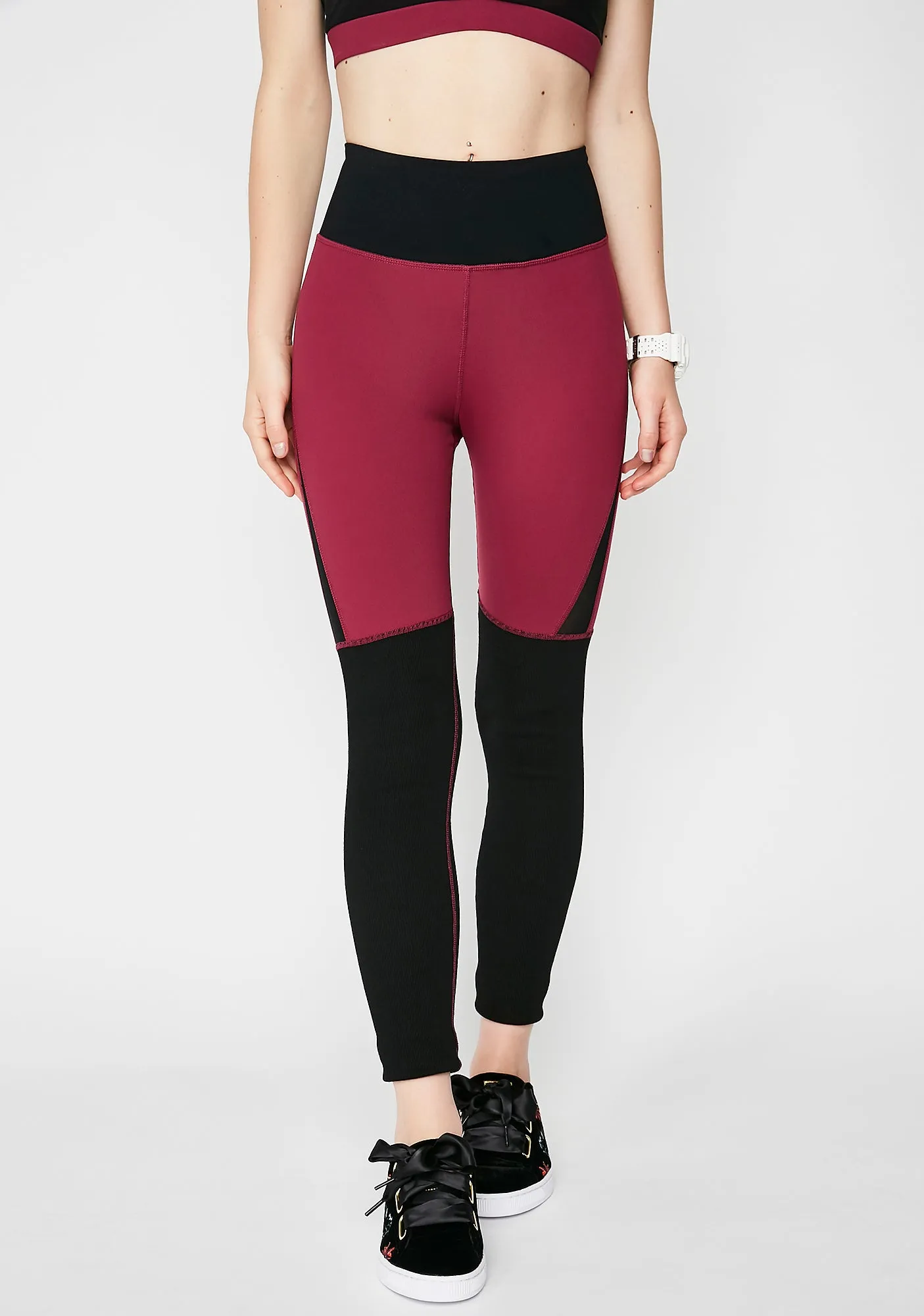 Merlot Over It Leggings sold by Dolls Kill