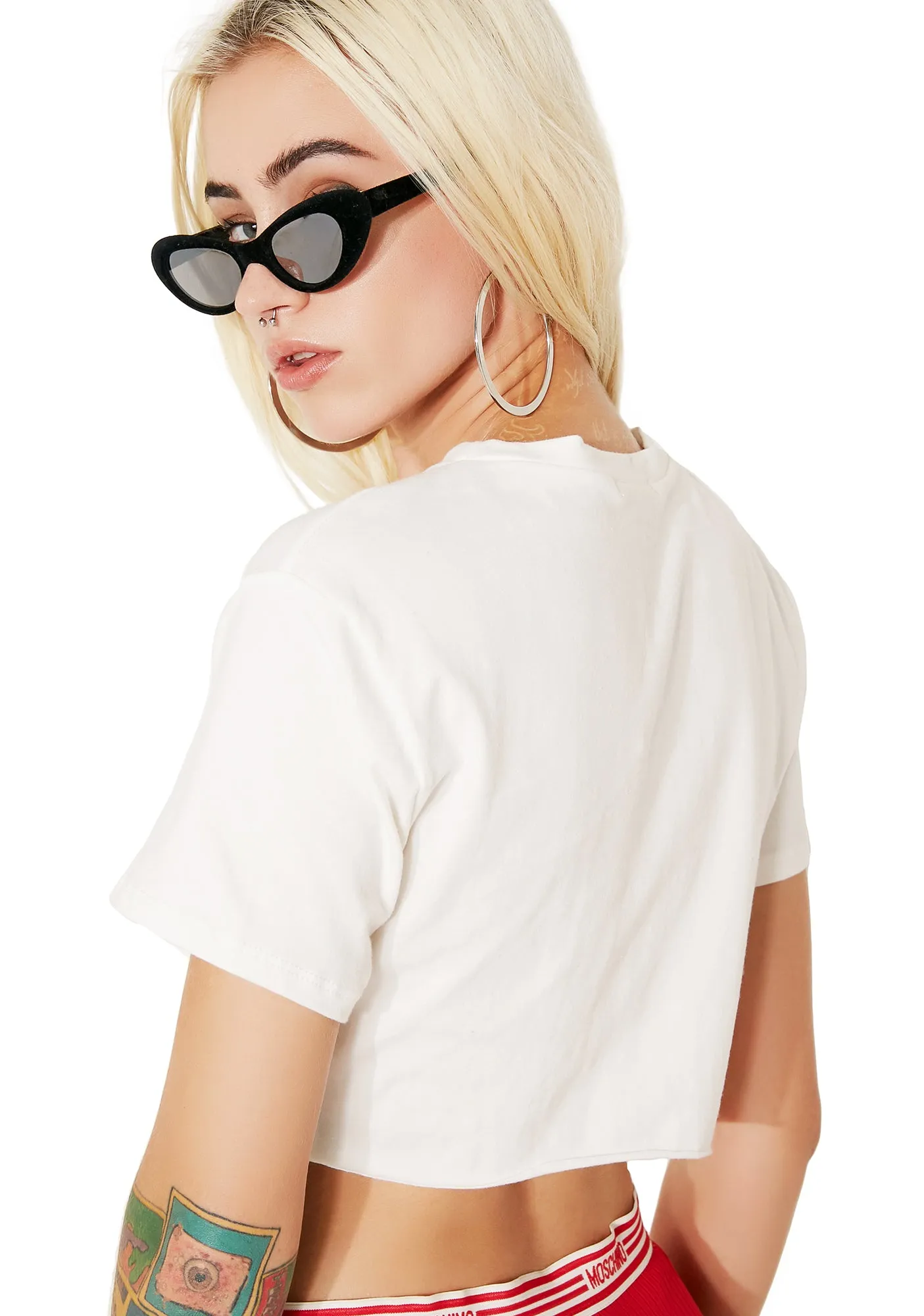 Fast Lane Lace-Up Crop Top sold by Dolls Kill product image thumbnail 4