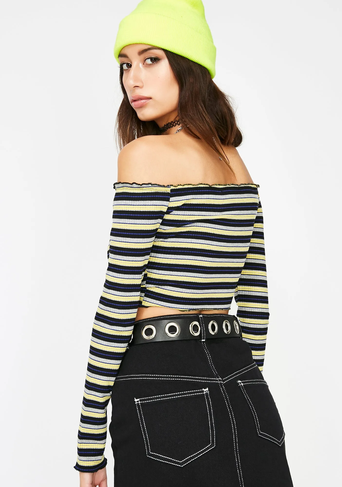 Midnight Hit My Line Crop Top sold by Dolls Kill product image thumbnail 4