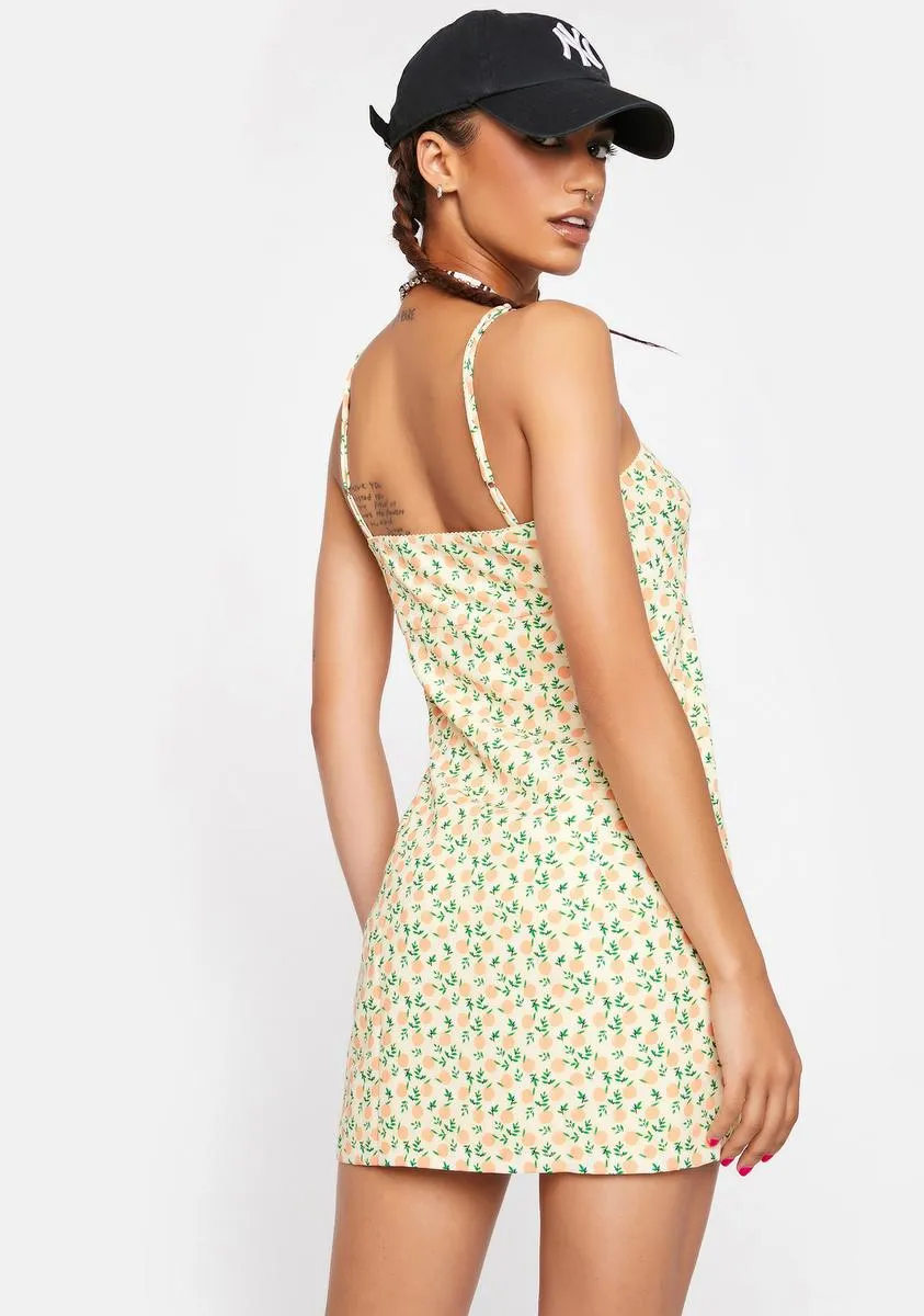 Yellow Oranges Strappy Dress sold by Dolls Kill product image thumbnail 4