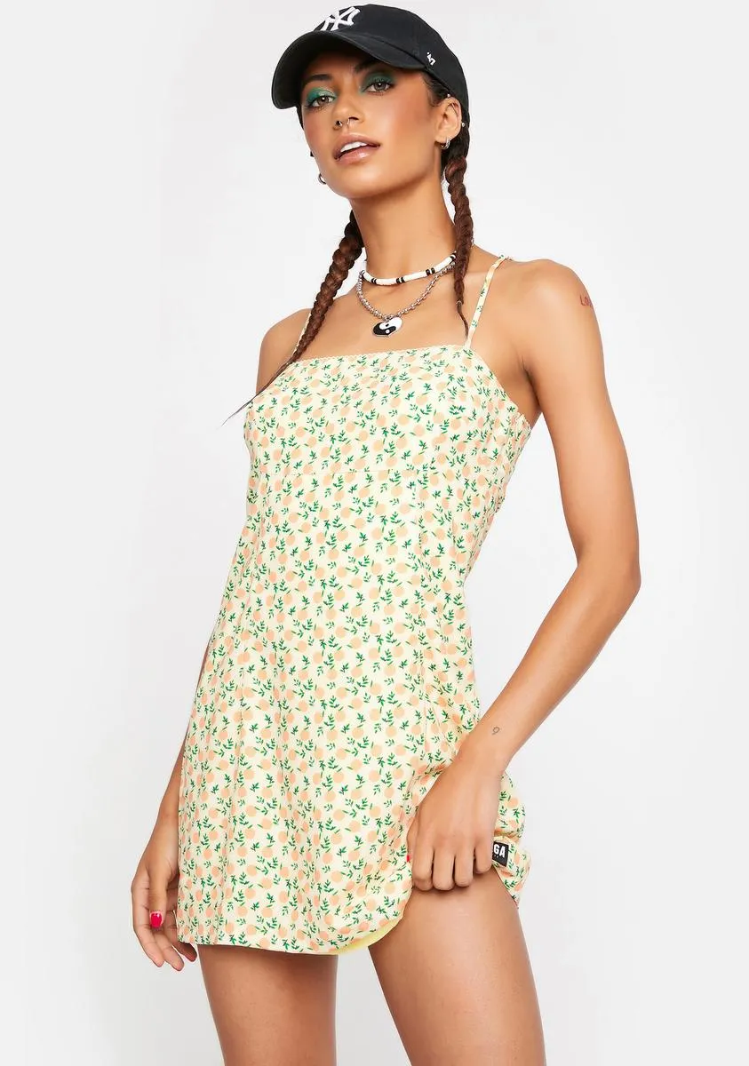 Yellow Oranges Strappy Dress sold by Dolls Kill