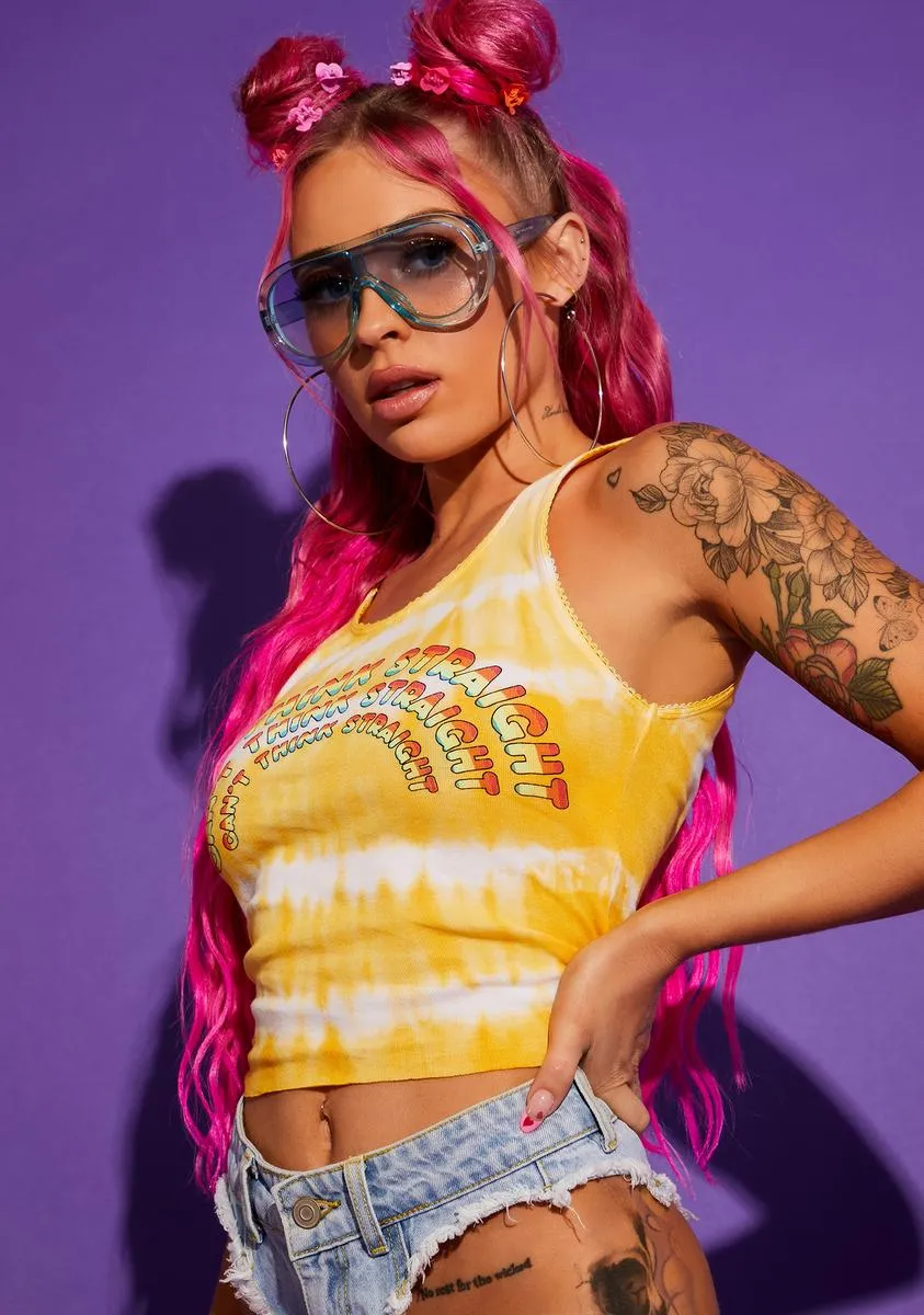 Can't Think Straight Tie Dye Crop Top sold by Dolls Kill product image thumbnail 2