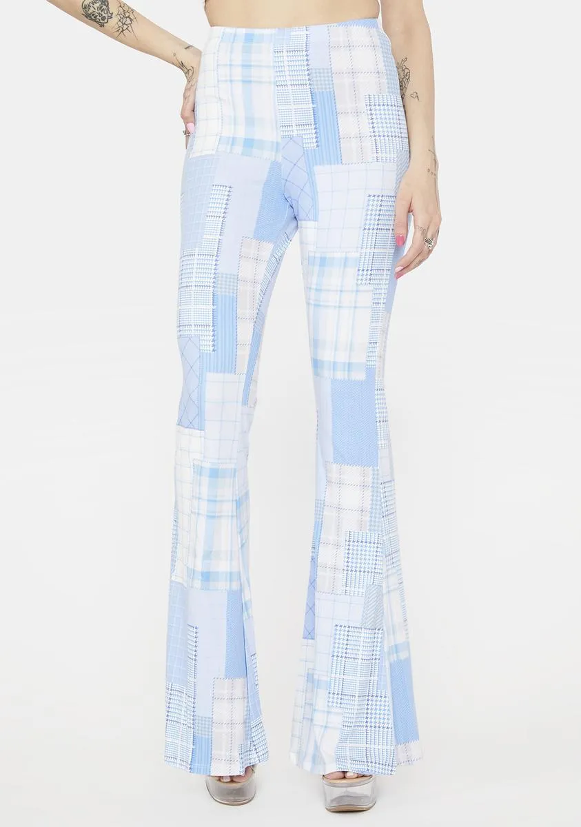 Sky Thx 4 The Mems Flared Pants sold by Dolls Kill