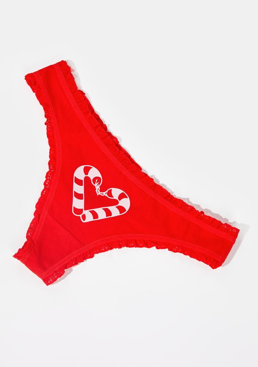 Red Christmas And Chill Thong sold by Dolls Kill
